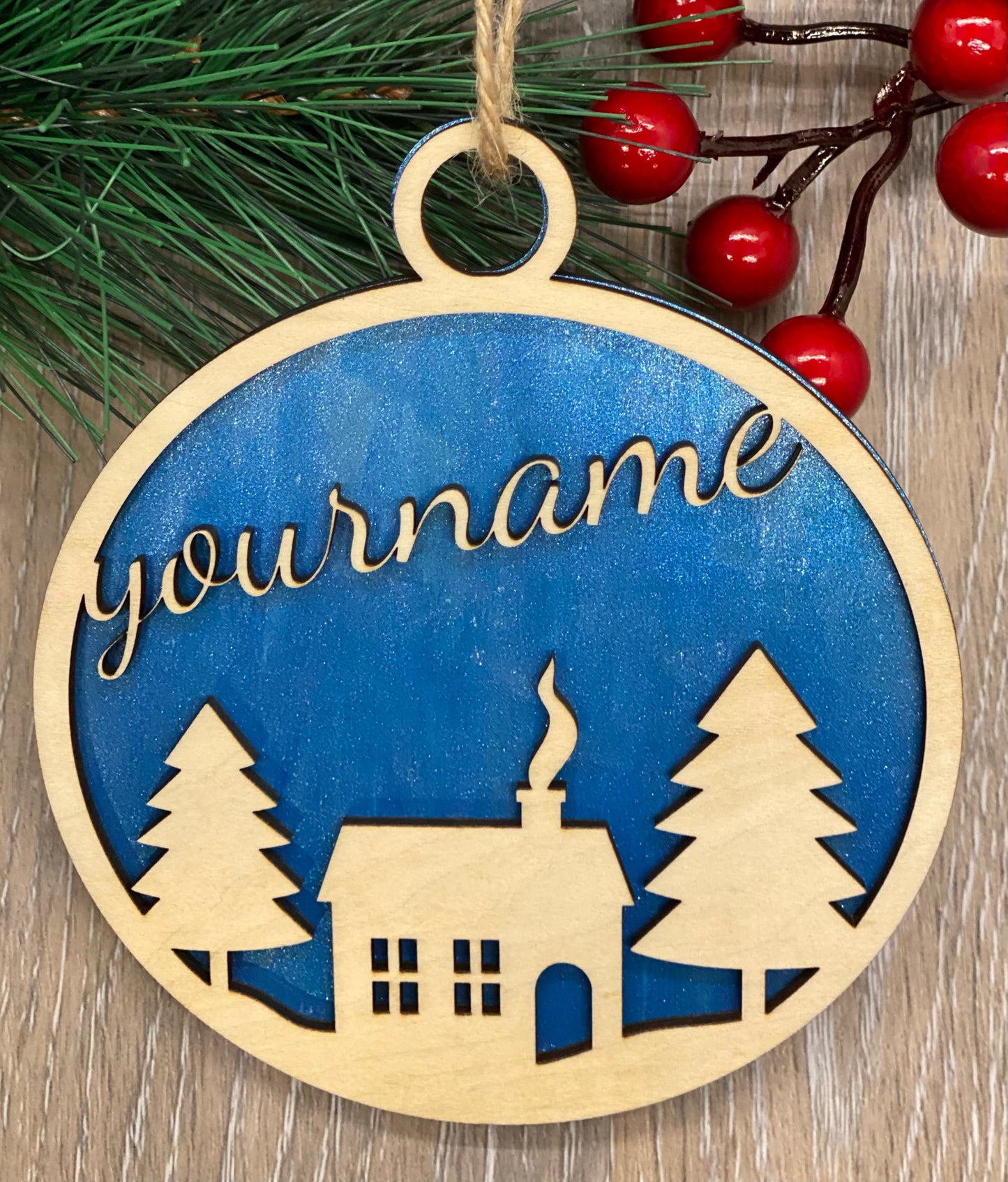 Engraved personalized Christmas ornaments