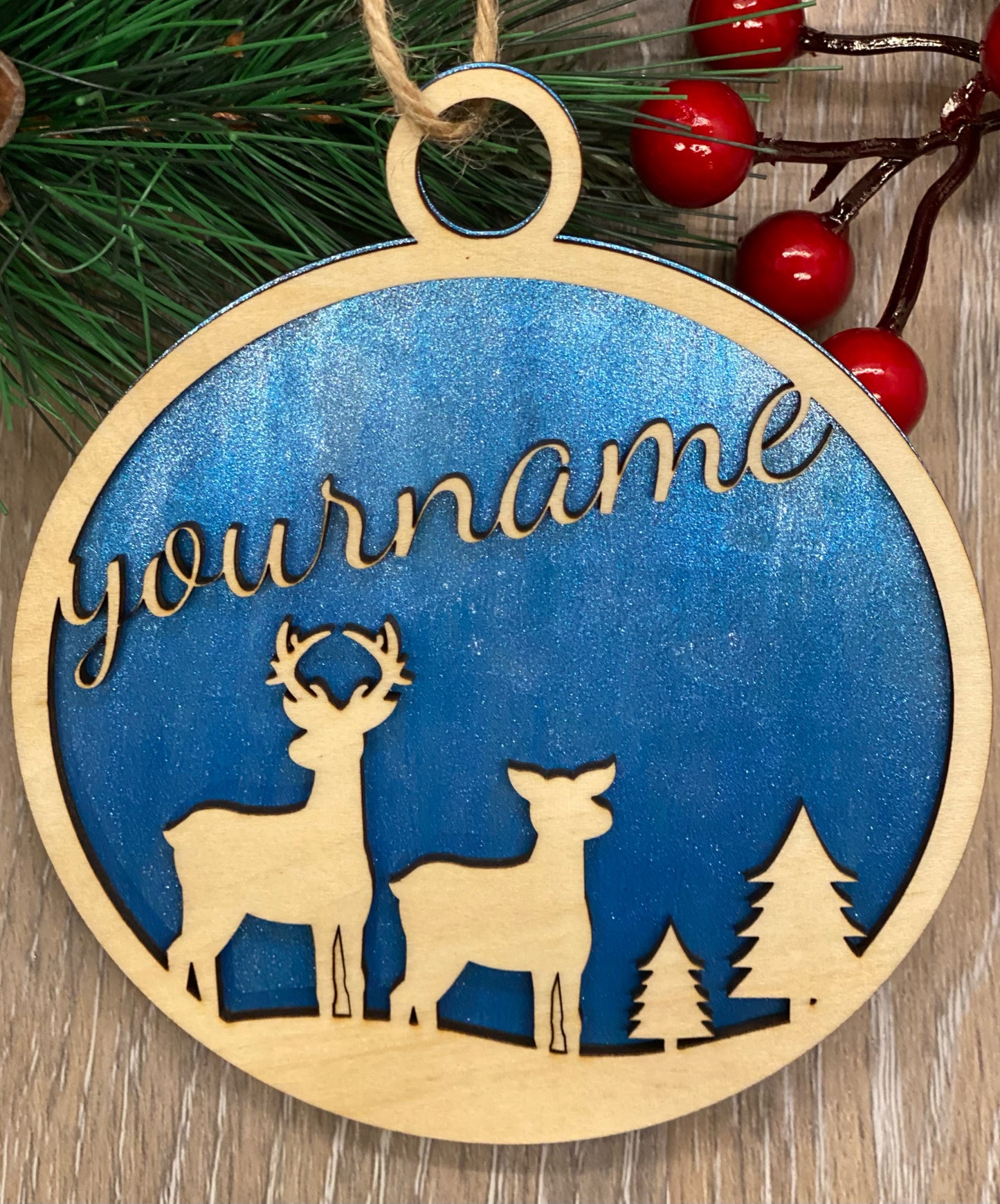 Engraved personalized Christmas ornaments