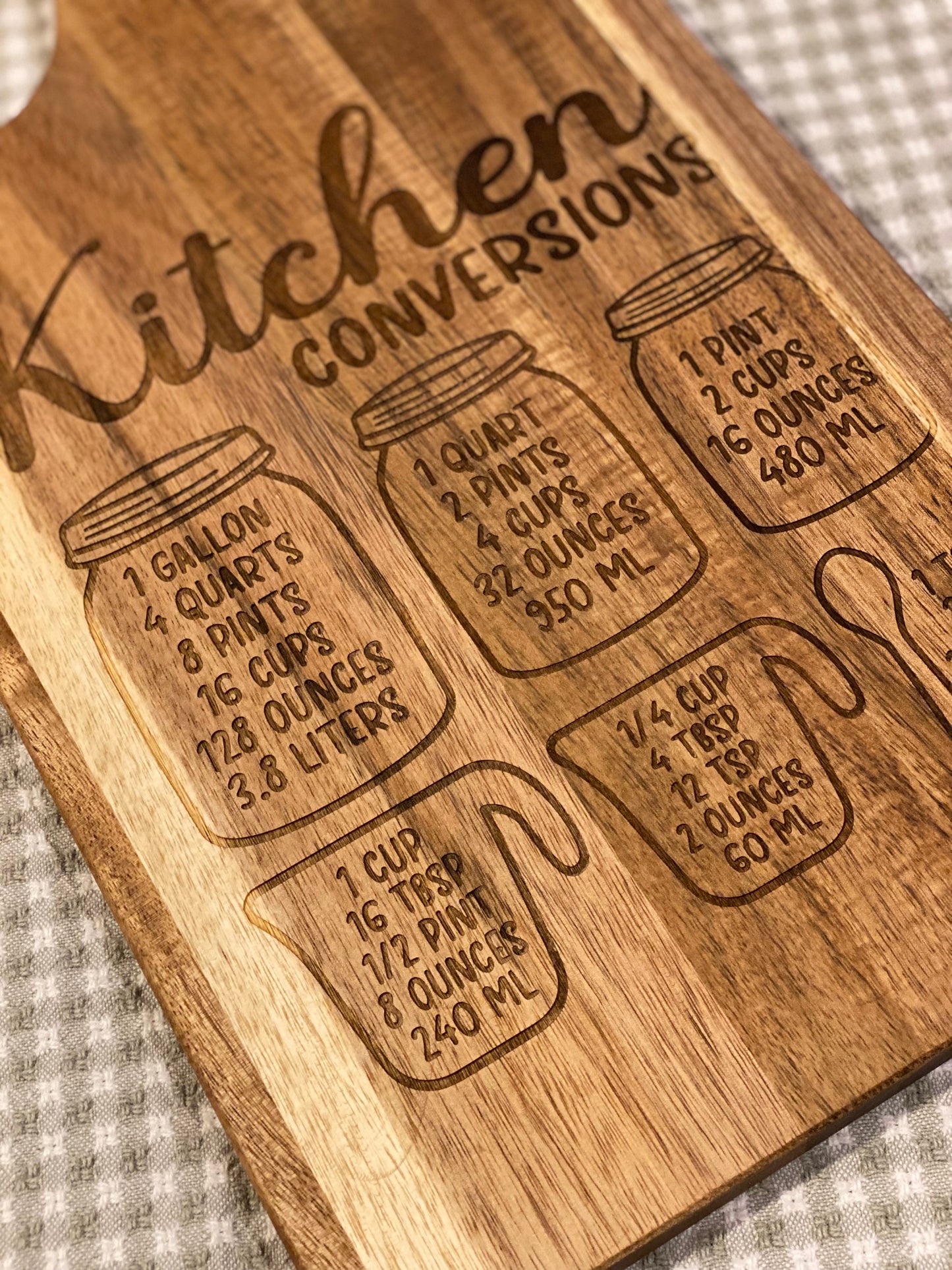 16 x 9 Kitchen conversions cutting board