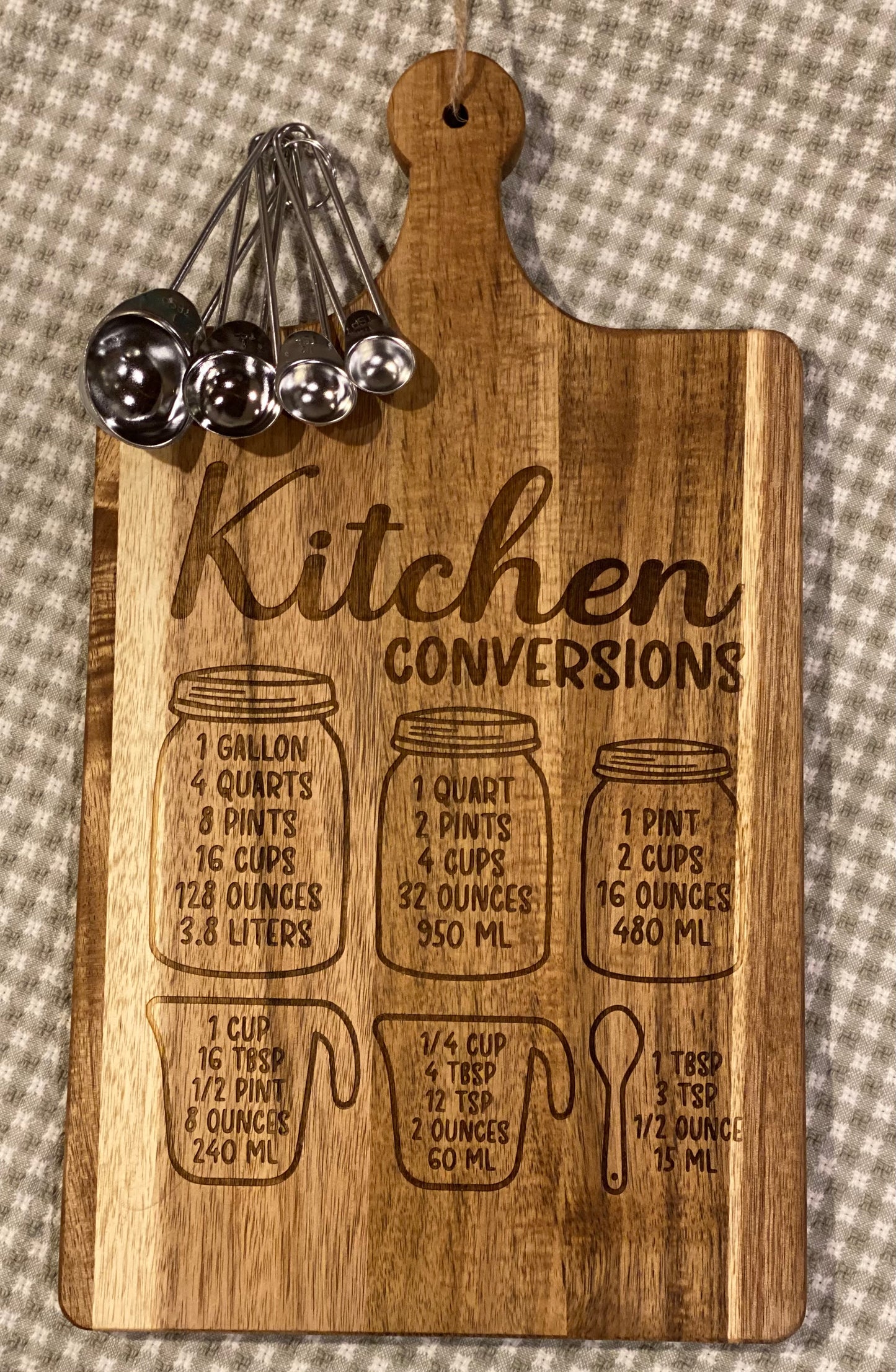 16 x 9 Kitchen conversions cutting board