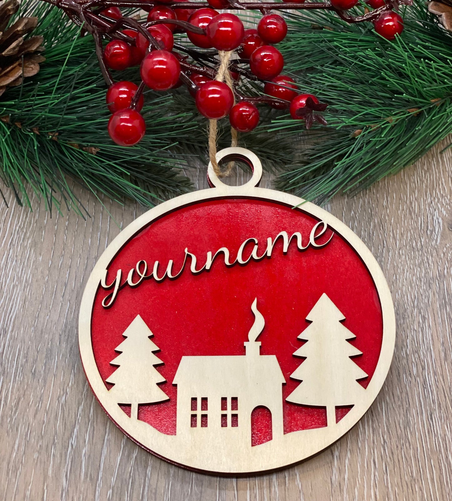 Engraved personalized Christmas ornaments