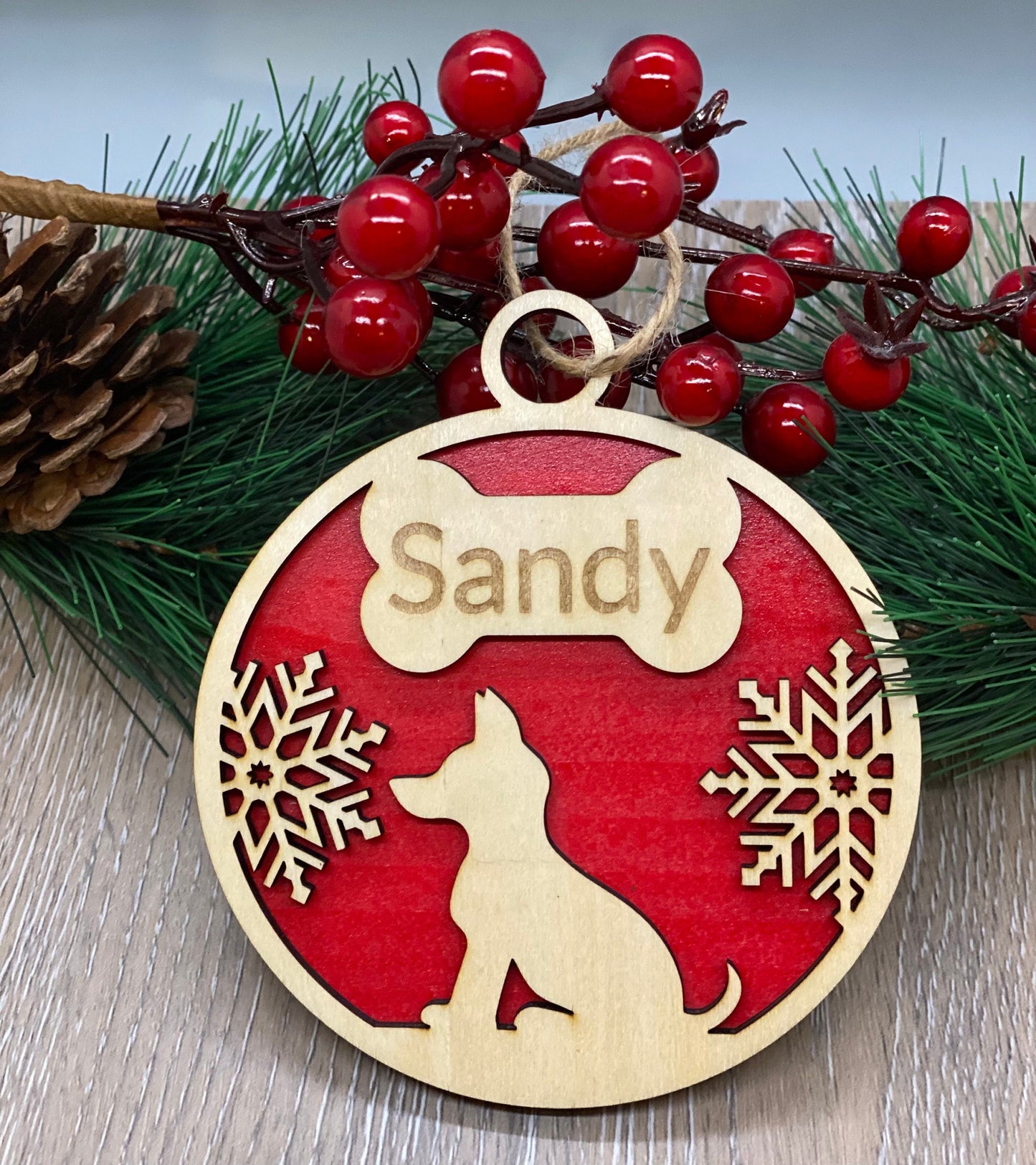 Engraved personalized Christmas ornaments