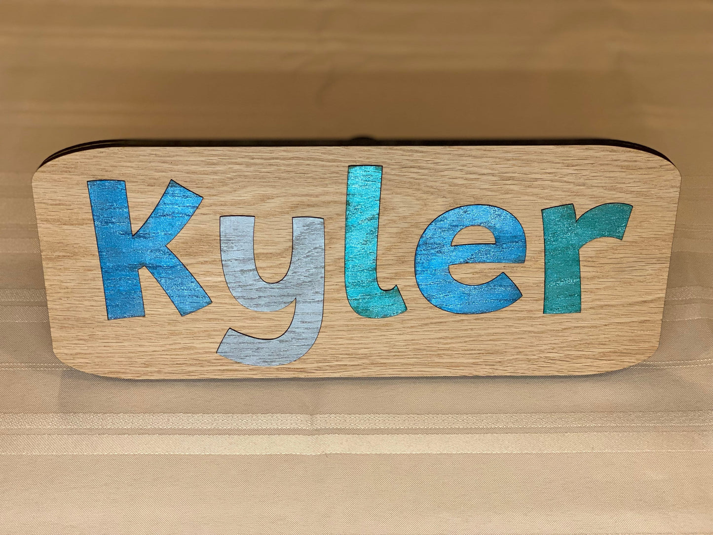 Laser engraved personalized name puzzle