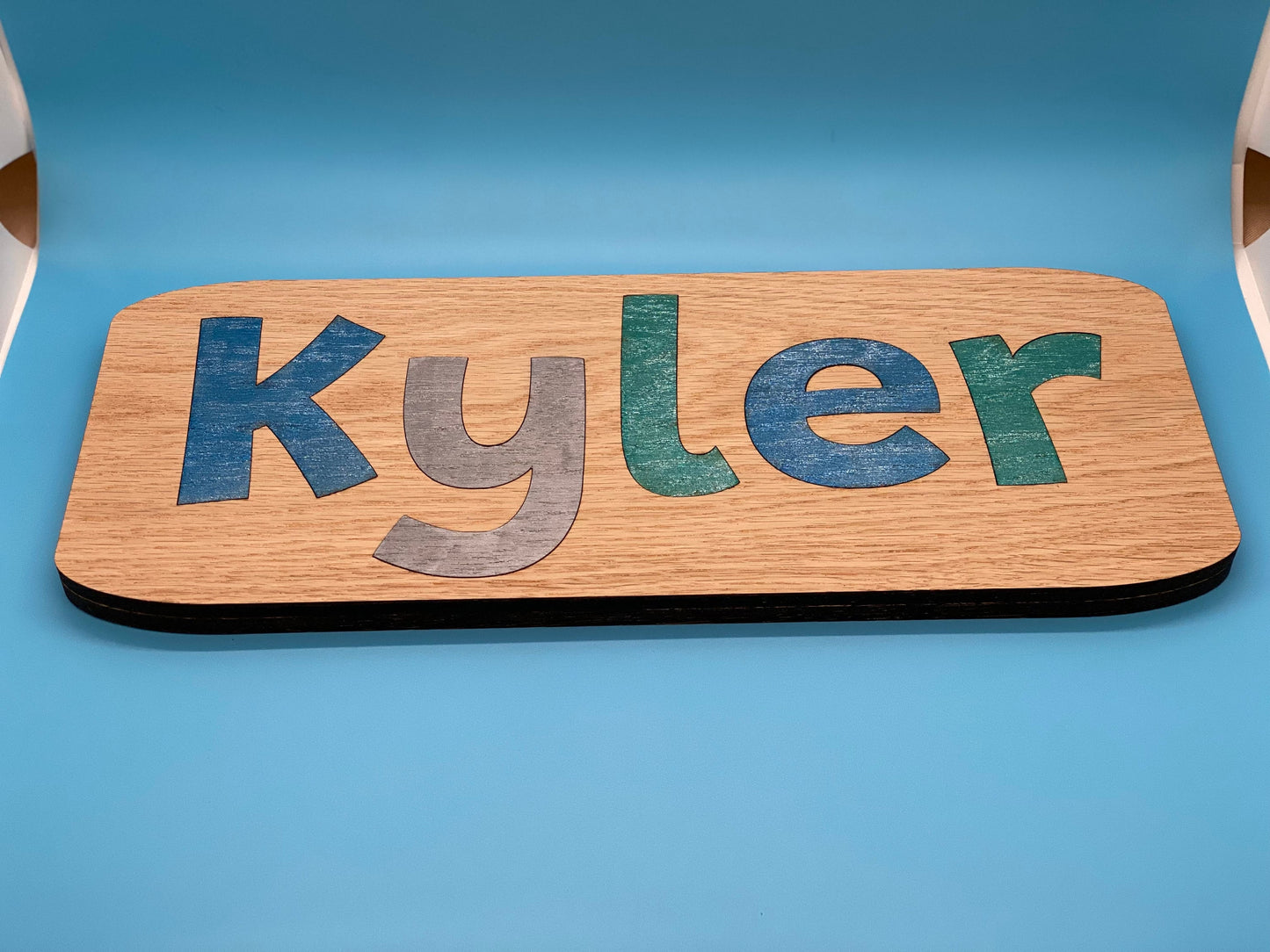 Laser engraved personalized name puzzle